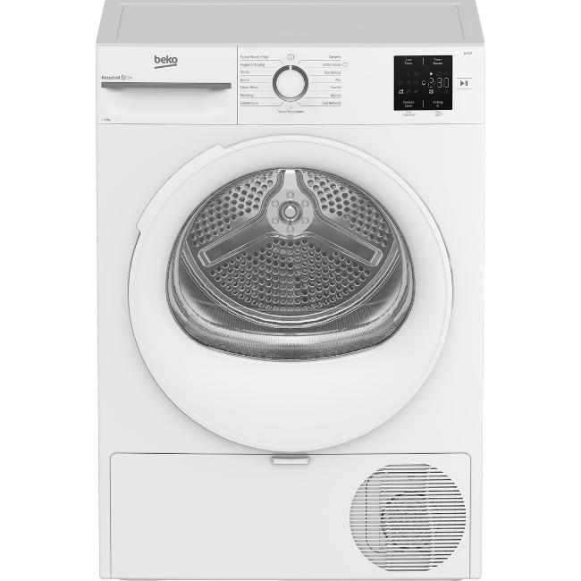 BEKO 8KG HEAT PUMP TUMBLE DRYER WHITE BM3T3823W